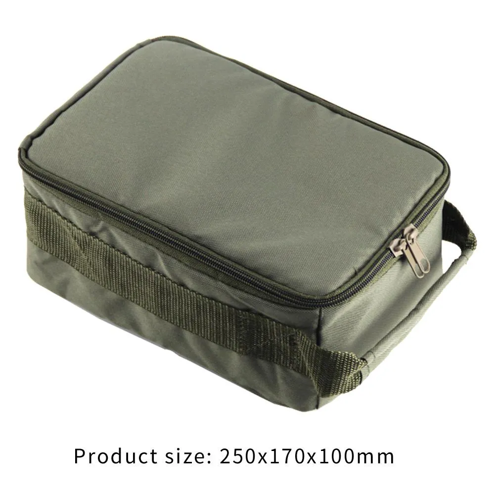 1 Pcs Fishing Bag Portable Multiple Compartments Fishing Line Reel Lure Hook Storage Handbag Polyester Fishing Storage Bags