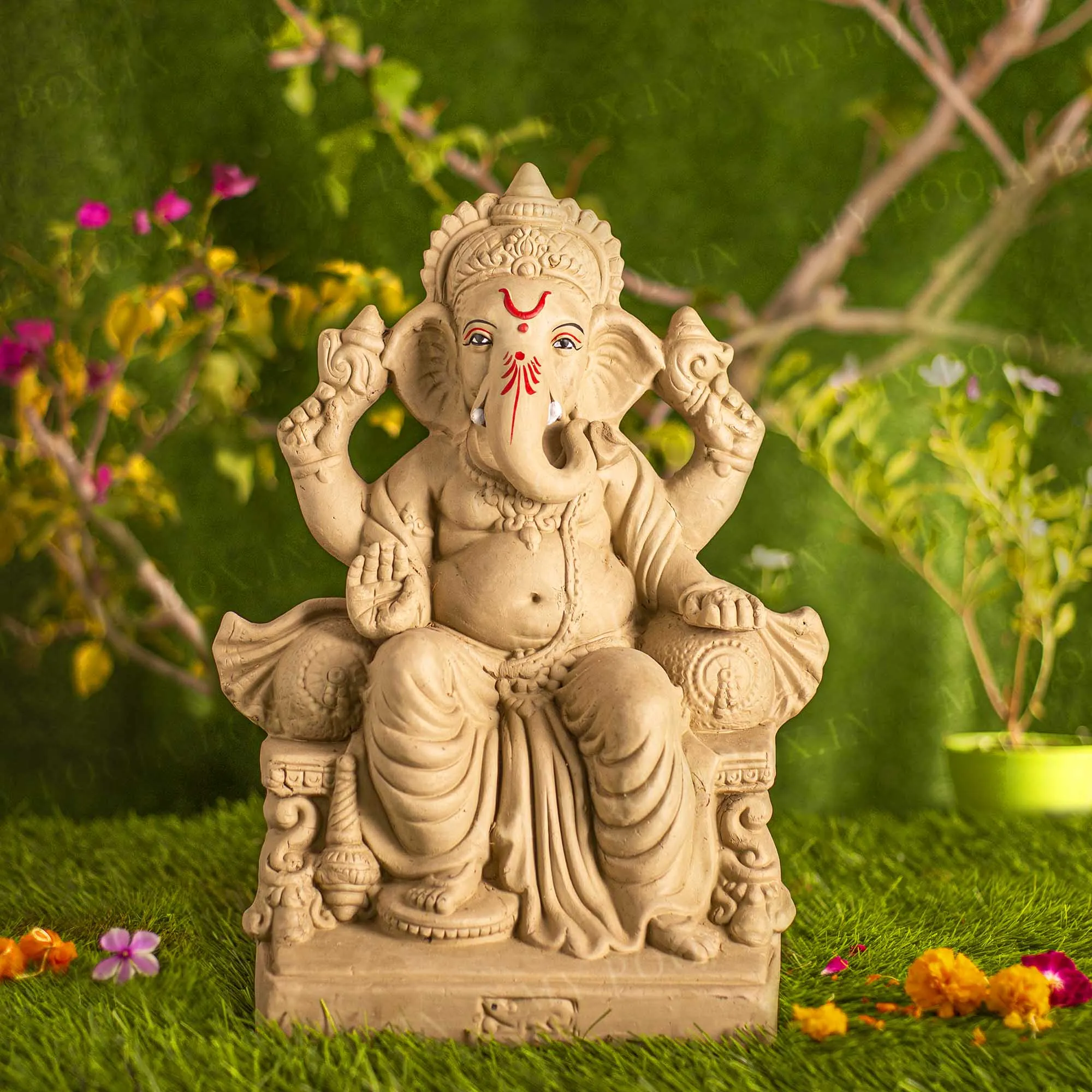 1.2FEET Lalbaugcha Raja Eco-Friendly Ganpati | Plant-A-Ganesha