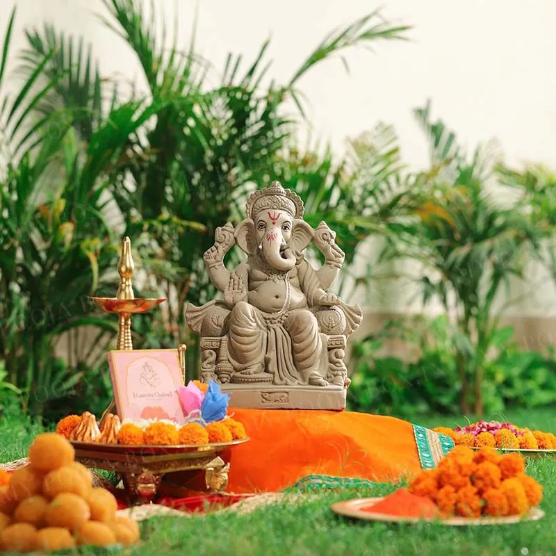 1.2FEET Lalbaugcha Raja Eco-Friendly Ganpati | Plant-A-Ganesha