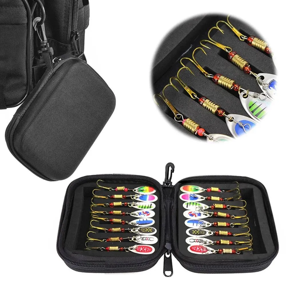 16pcs/20pcs Fishing Spoons Lures Metal Baits Set for Casting Spinner Fishing Bait with Storage Bag Case Outdoor Fishing