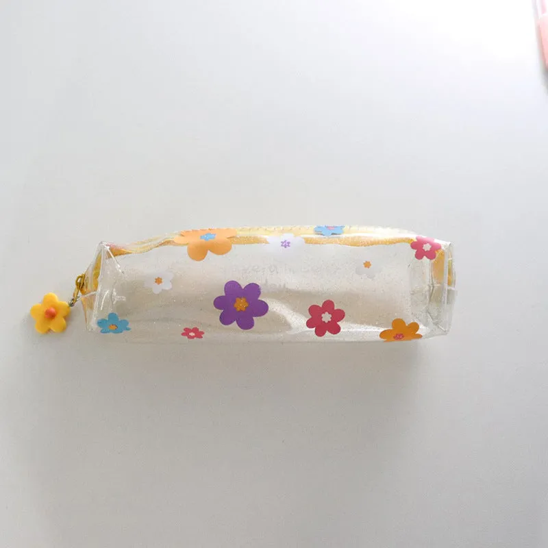 20 * 6cm Cute Simple Transparent PVC Printing Pencil Case Pencil Bag Pencil Case for Student Girl