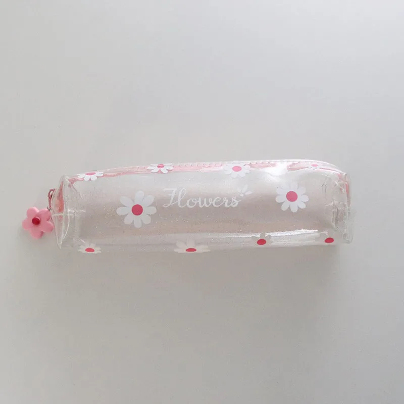 20 * 6cm Cute Simple Transparent PVC Printing Pencil Case Pencil Bag Pencil Case for Student Girl