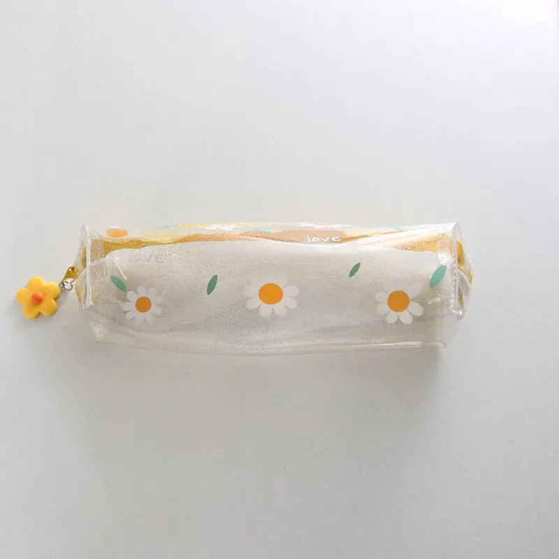 20 * 6cm Cute Simple Transparent PVC Printing Pencil Case Pencil Bag Pencil Case for Student Girl