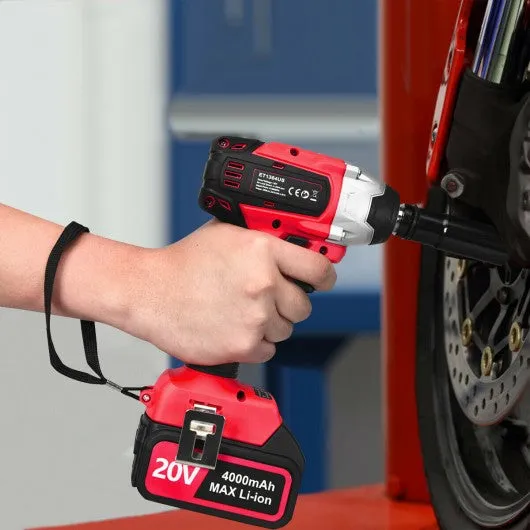 20V Cordless Impact Wrench Brushless with 4.0 AH Battery