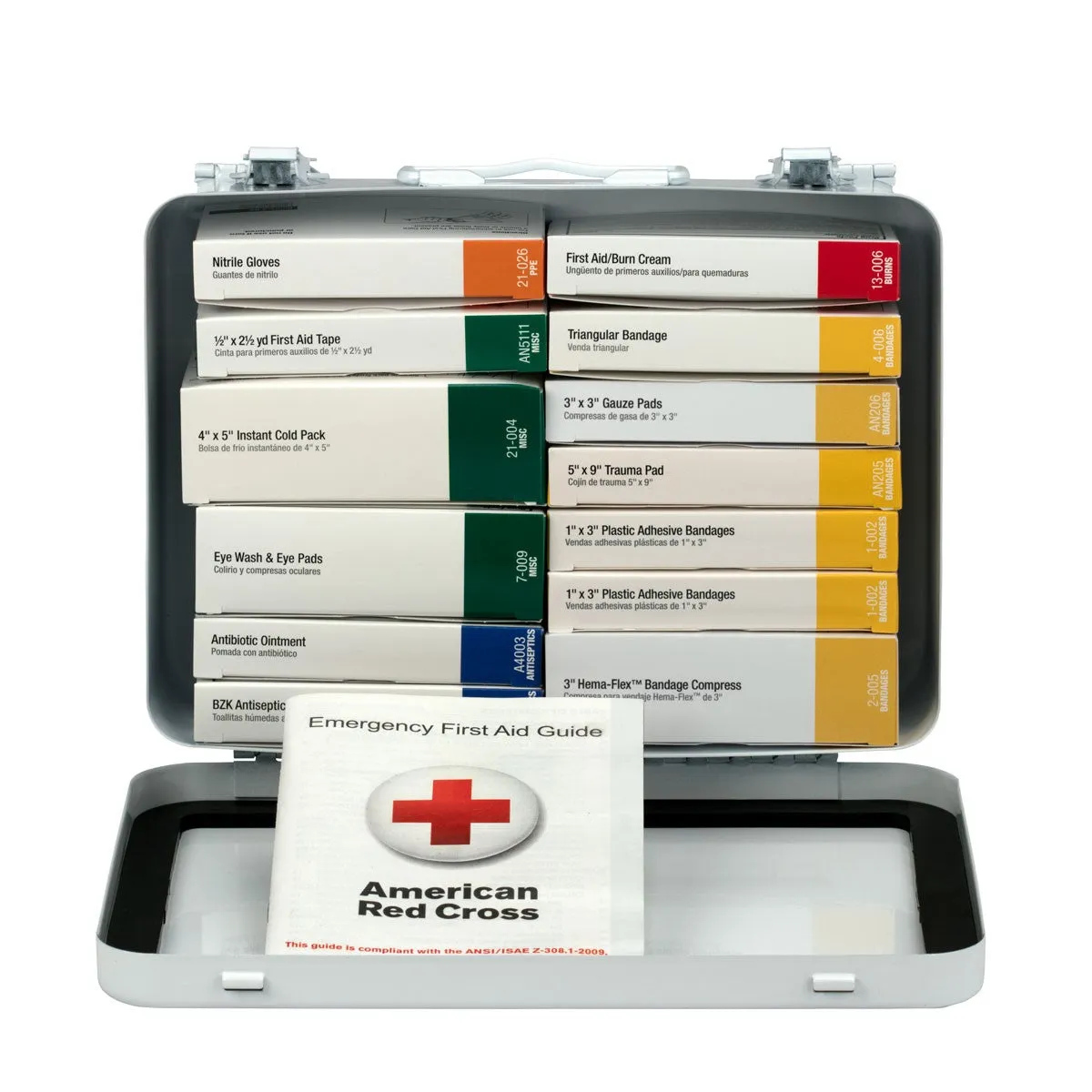 25 Person 16 Unit First Aid Kit, Metal Case - W-241-AN