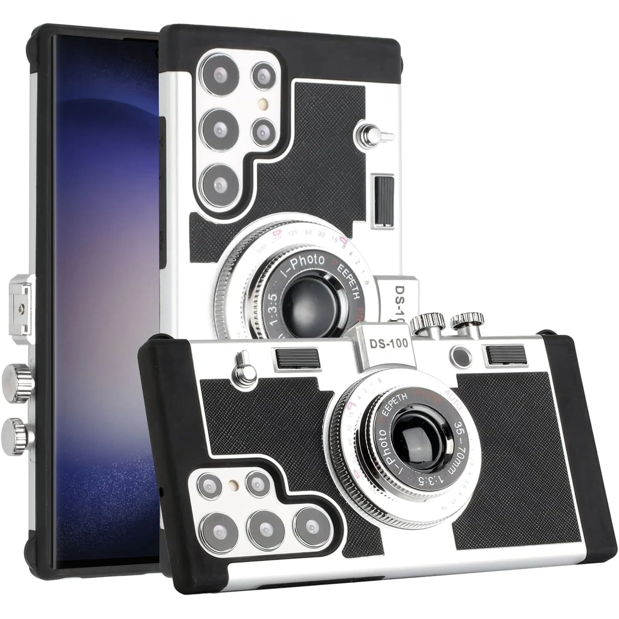 3D Camera lanyard Back Cover For Samsung S23 Ultra 5G