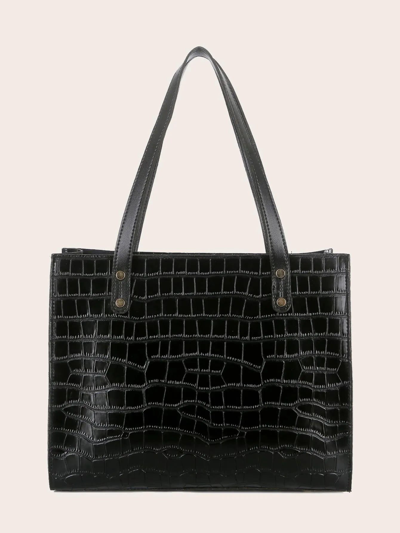 4pcs Croc Embossed Tote Bag Set