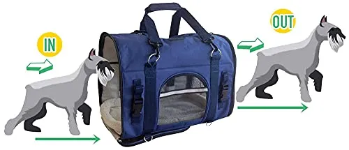 6 in 1 Sturdy Pet Carrier Backpack Front Shoulder Bag 18 21 Inch