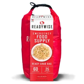 60 Serving Emergency Food Supply Ready Grab Bag