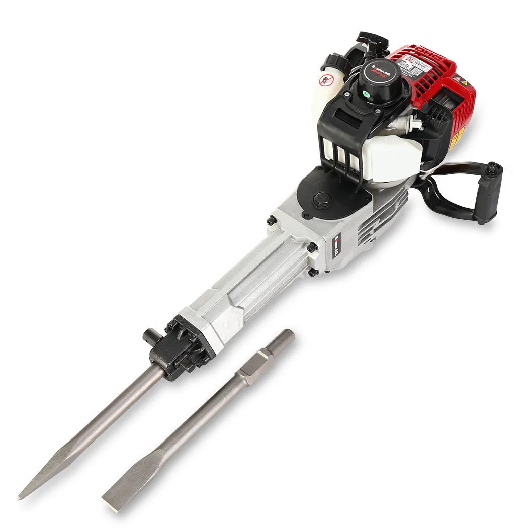 65J 4-Stroke Petrol Jackhammer, 40cc, 2 Chisels - Baumr-AG