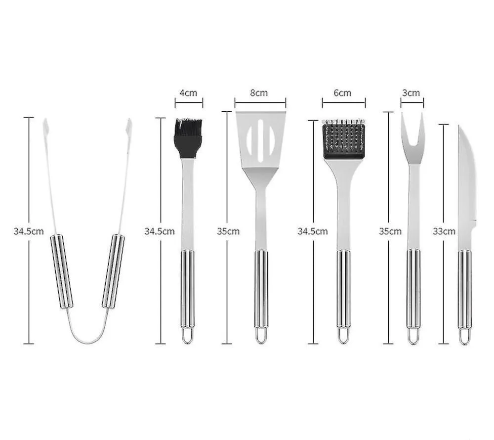 7-piece Barbecue Tool Set