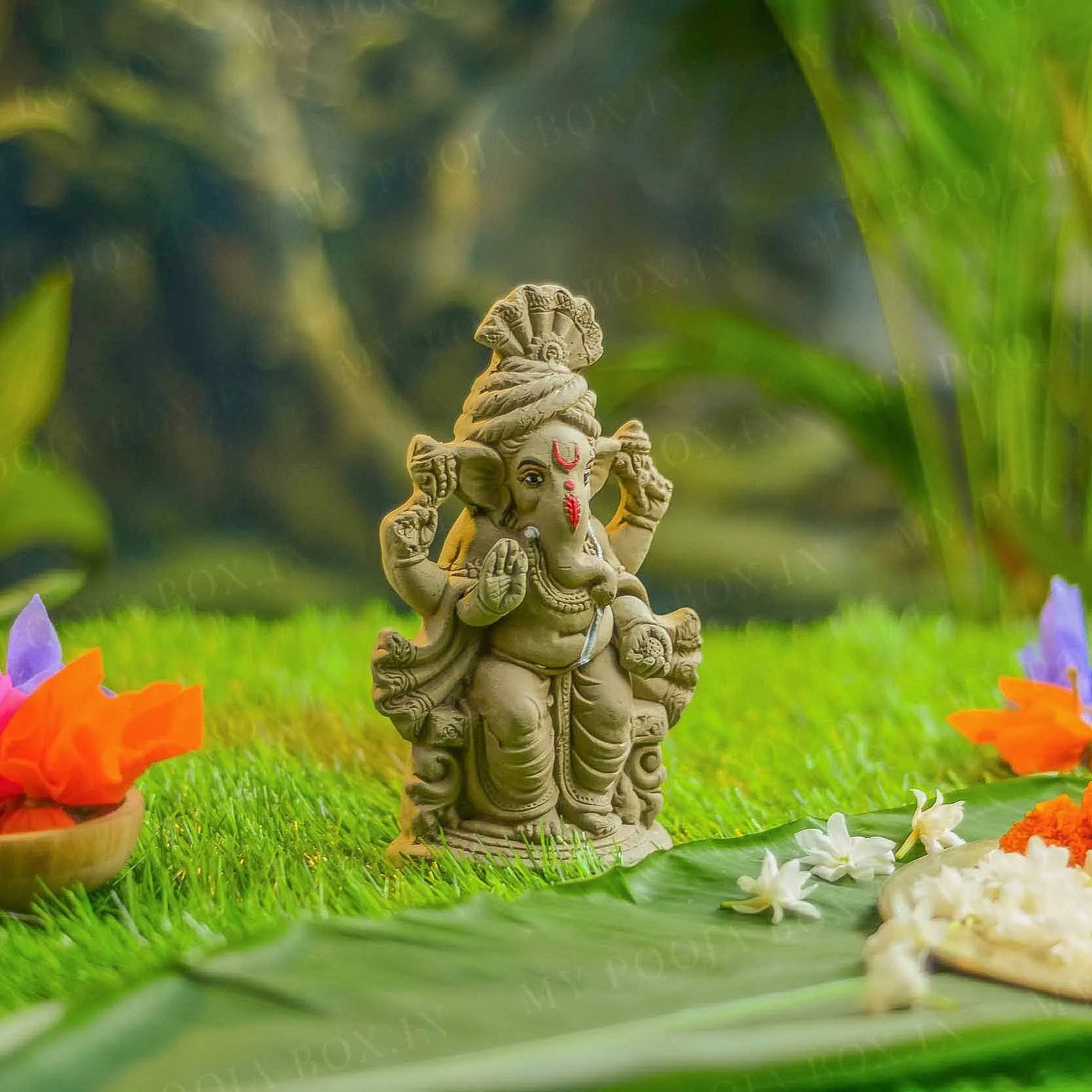 8INCH Gajakarna Eco-Friendly Ganpati | Plant-A-Ganesha