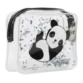 A Little Lovely Company Toiletry Bag Glitter - Panda