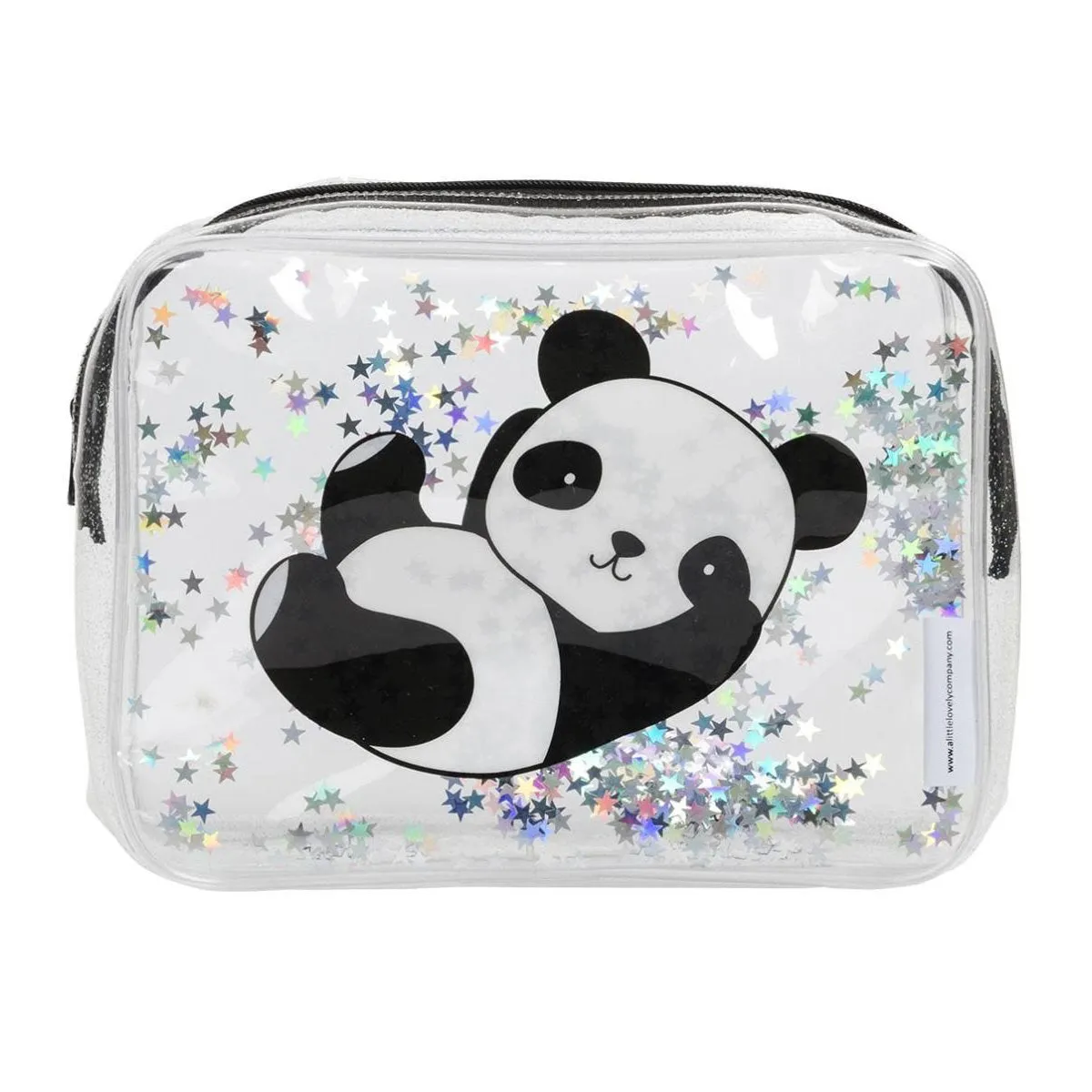 A Little Lovely Company Toiletry Bag Glitter - Panda