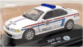 Altaya 1/43 Scale 29324B - 2001 BMW 530 Luxembourg Police Car - White