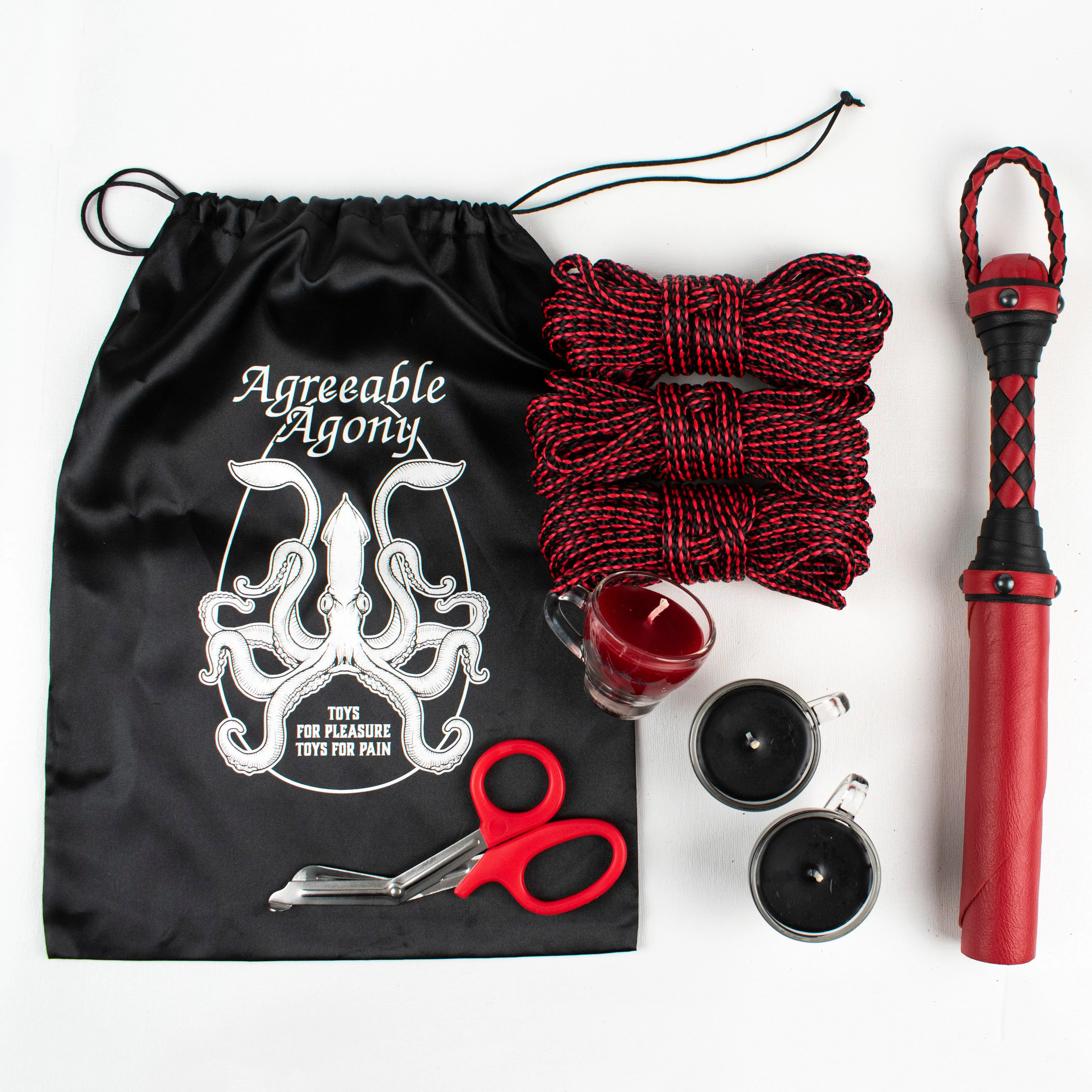 Amazing IN STOCK  Rope, Candles, and Leather Kit - "And-black" - VERY LIMITED STOCK