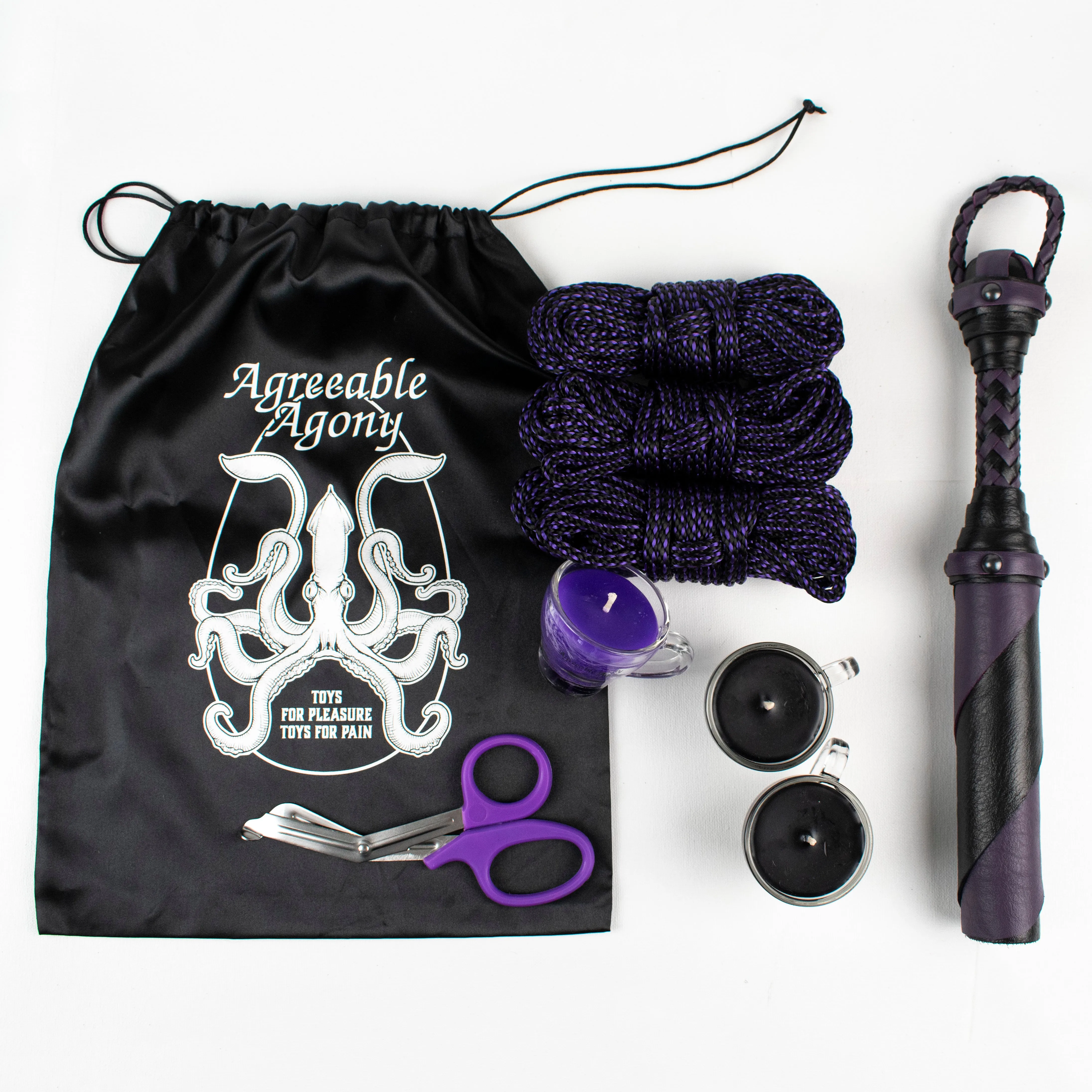 Amazing IN STOCK  Rope, Candles, and Leather Kit - "And-black" - VERY LIMITED STOCK