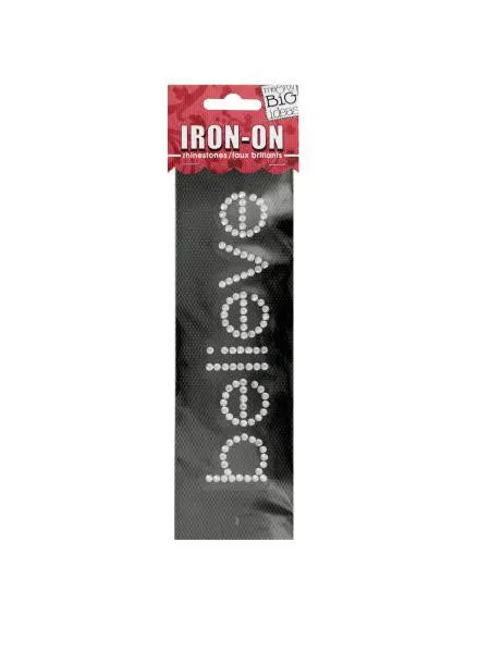 &#039;Believe&#039; Rhinestone Iron-On Transfer (Available in a pack of 24)