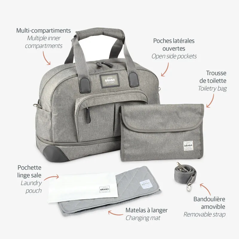 Amsterdam II Expandable Travel Changing Bag - Heather Grey