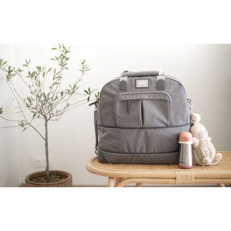 Amsterdam II Expandable Travel Changing Bag - Heather Grey