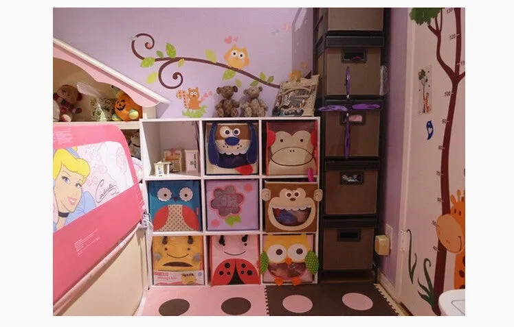 Animal Design Kids Toy Storage Boxes Cartoon Foldable Hamper Children Boys Girls Toys Clothing Organization