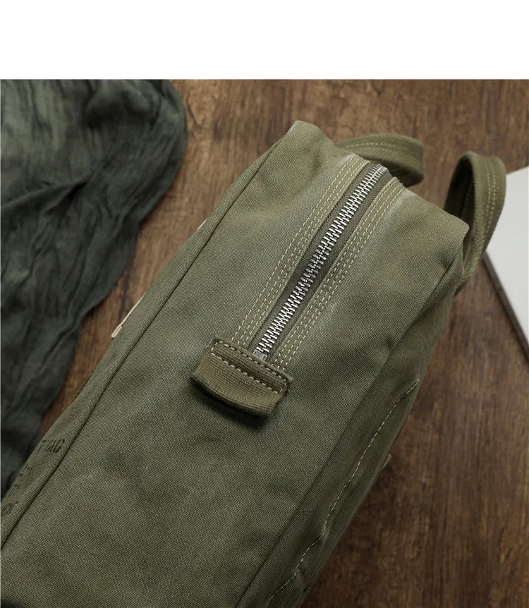 Army Style Carrier Bag for Mens Canvas Military Duffle Bag Pilot Bag Canvas Military Bag