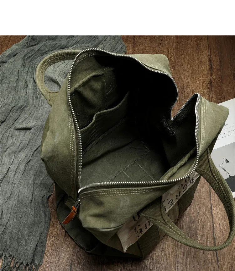 Army Style Carrier Bag for Mens Canvas Military Duffle Bag Pilot Bag Canvas Military Bag