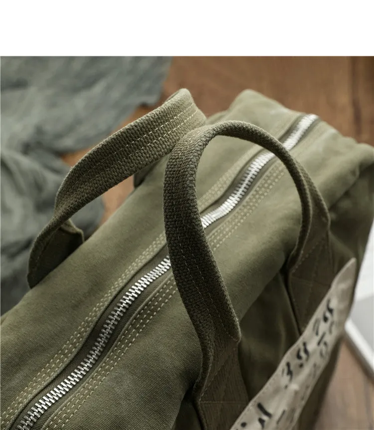 Army Style Carrier Bag for Mens Canvas Military Duffle Bag Pilot Bag Canvas Military Bag