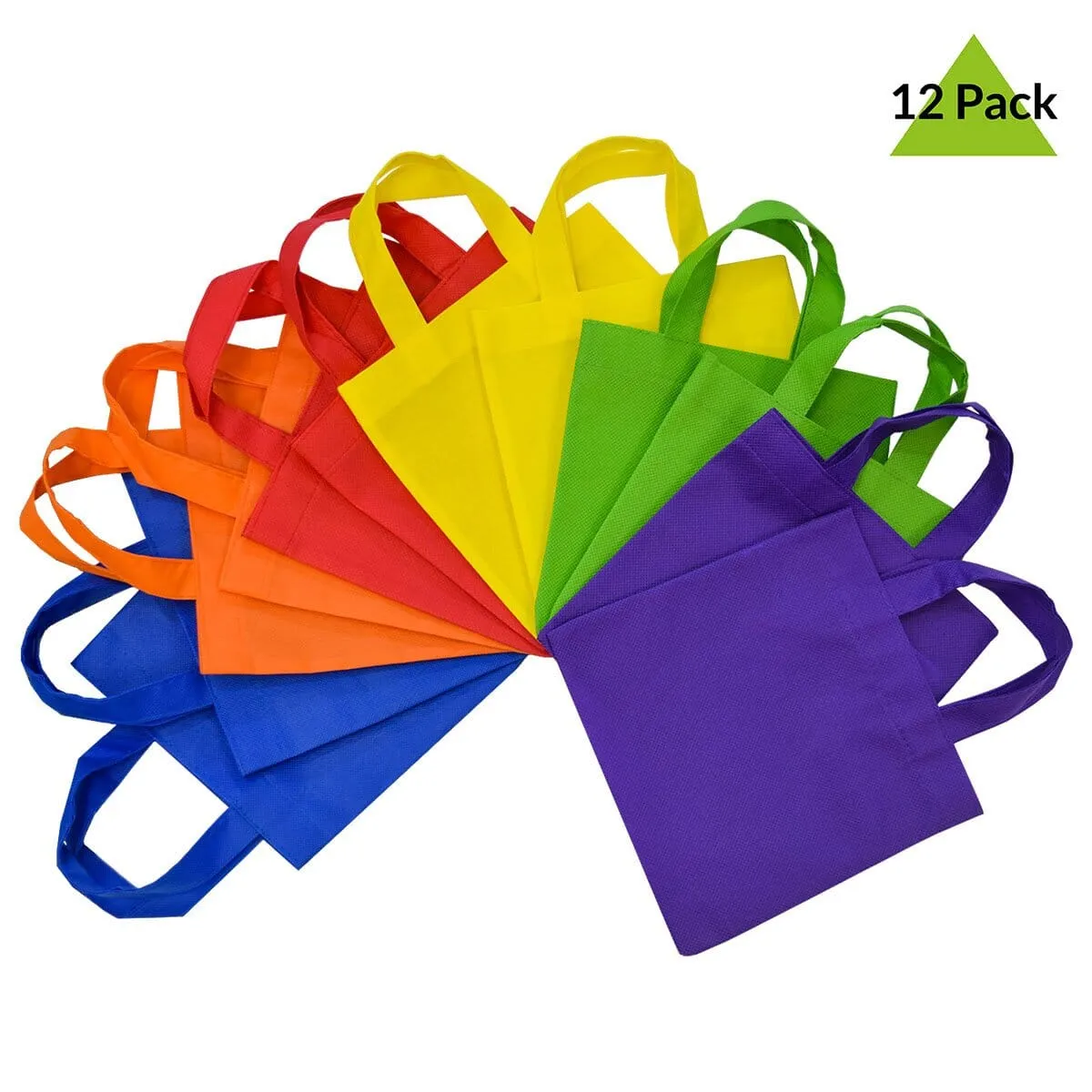 Assorted Color Square Fabric Bags with Handles