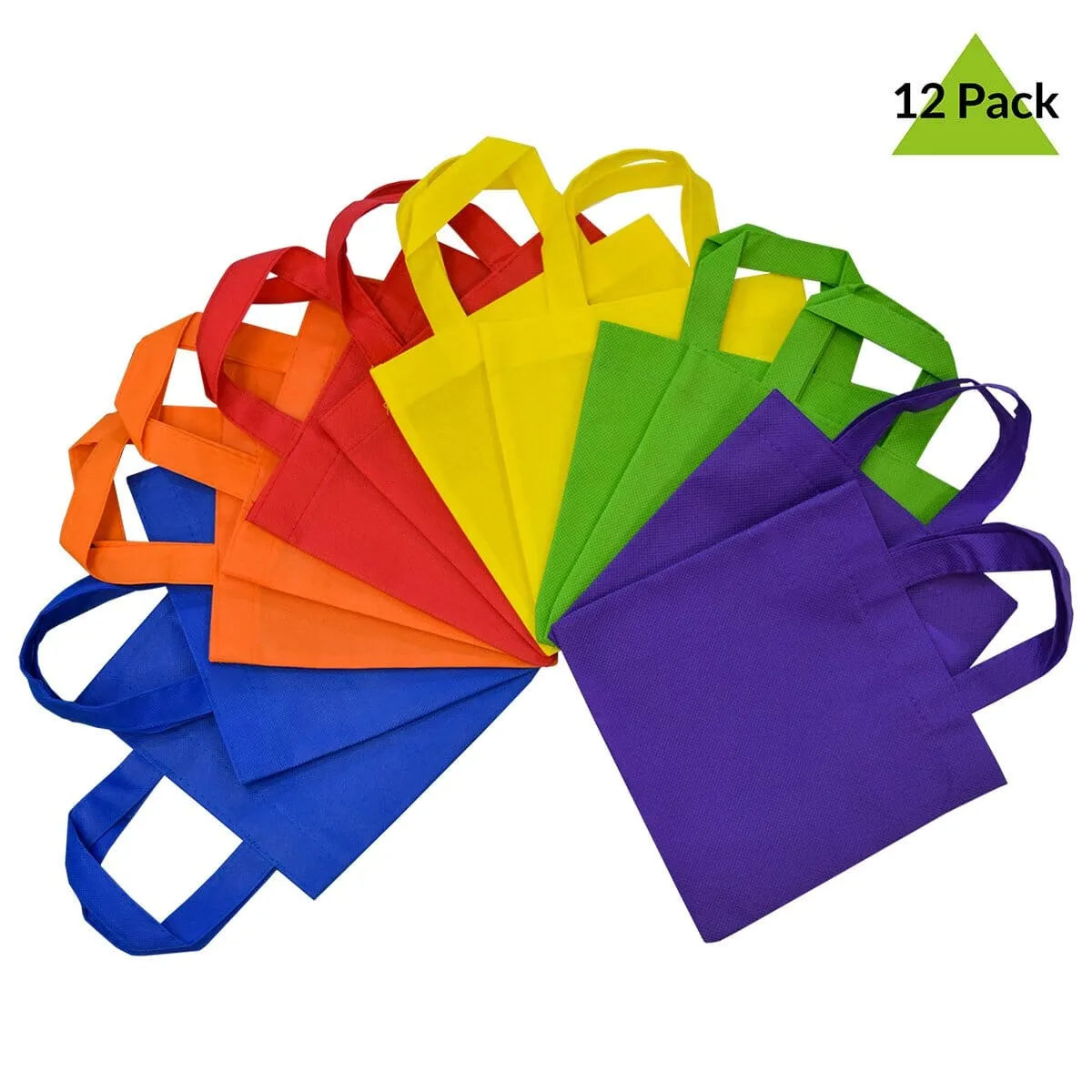 Assorted Color Square Fabric Bags with Handles