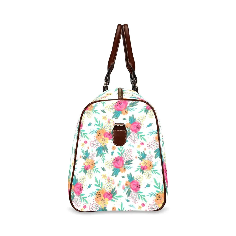 Australian Floral Waterproof Travel Bag/Small (Model 1639)