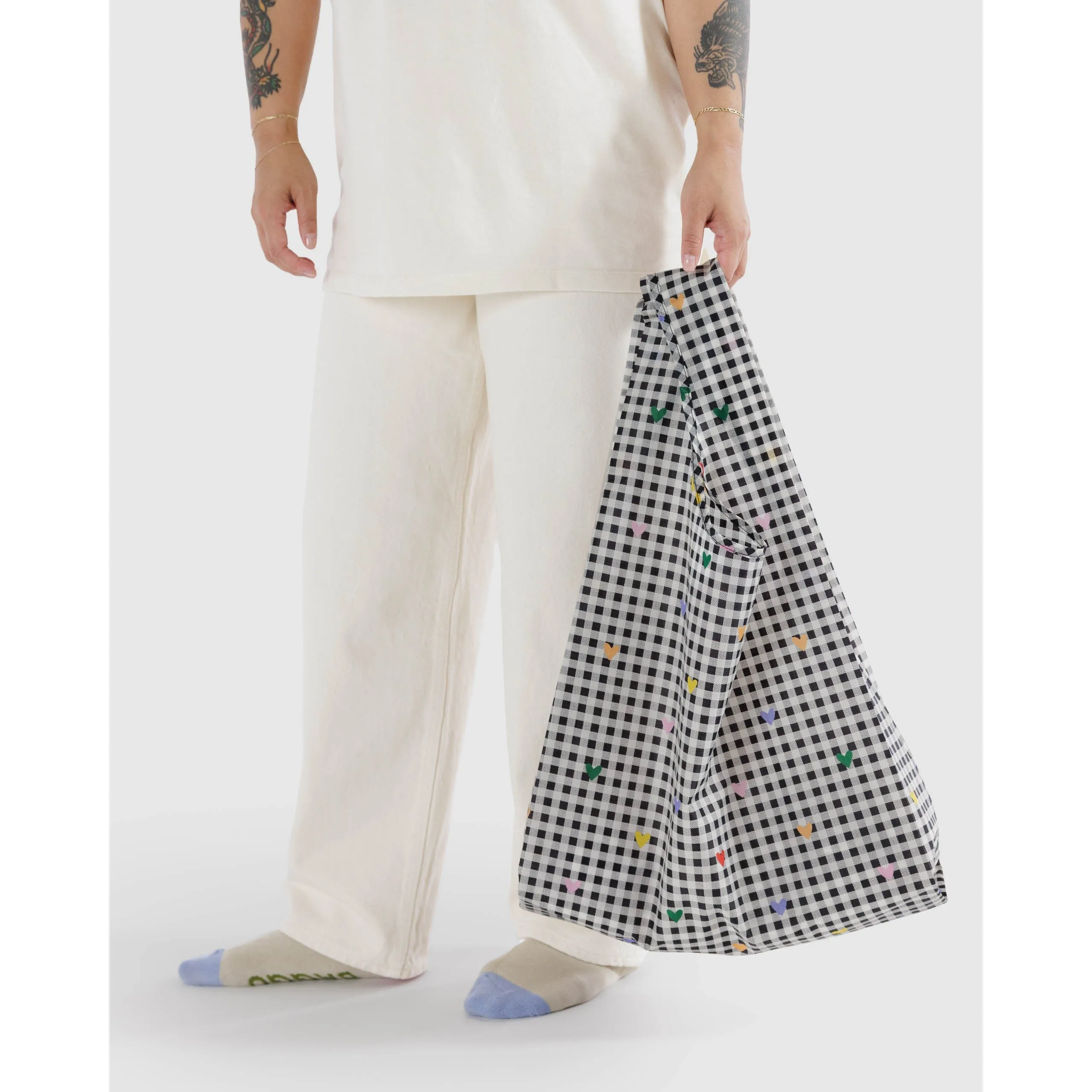 Baggu - Standard - Gingham Hearts Reusable Bag