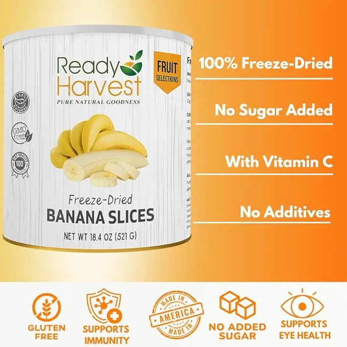 Banana Freeze Dried | Emergency Food Supply