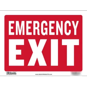 Bazic Emergency Exit Sign 12in x 16in