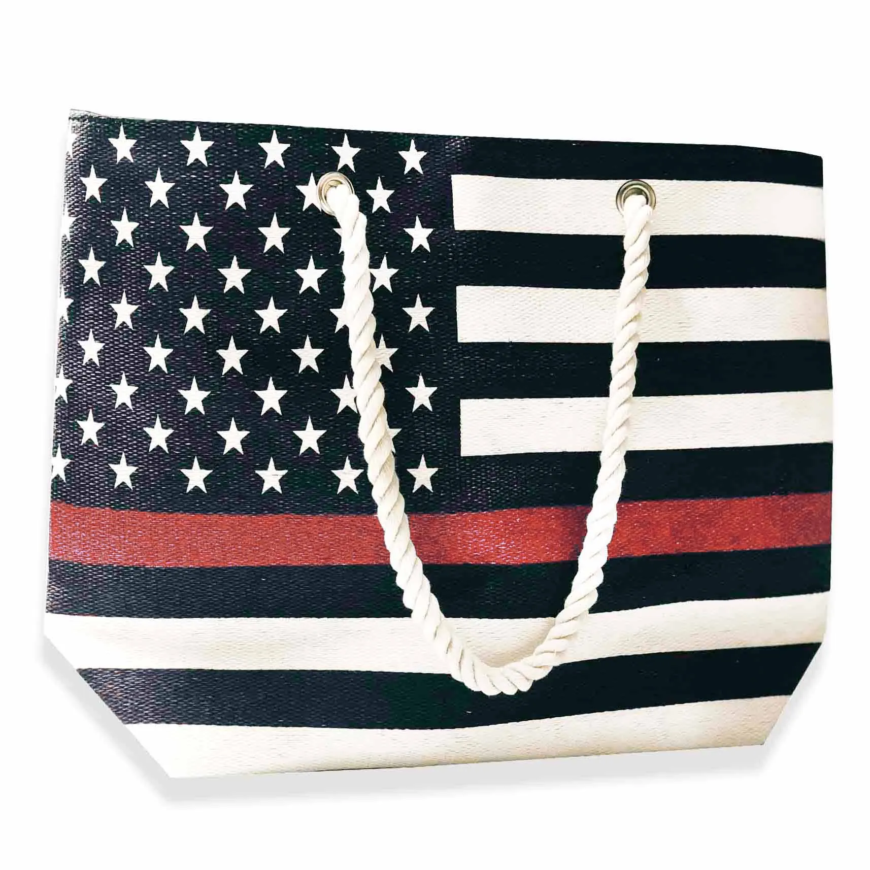 Beach Bag - Thin Red Line American Flag