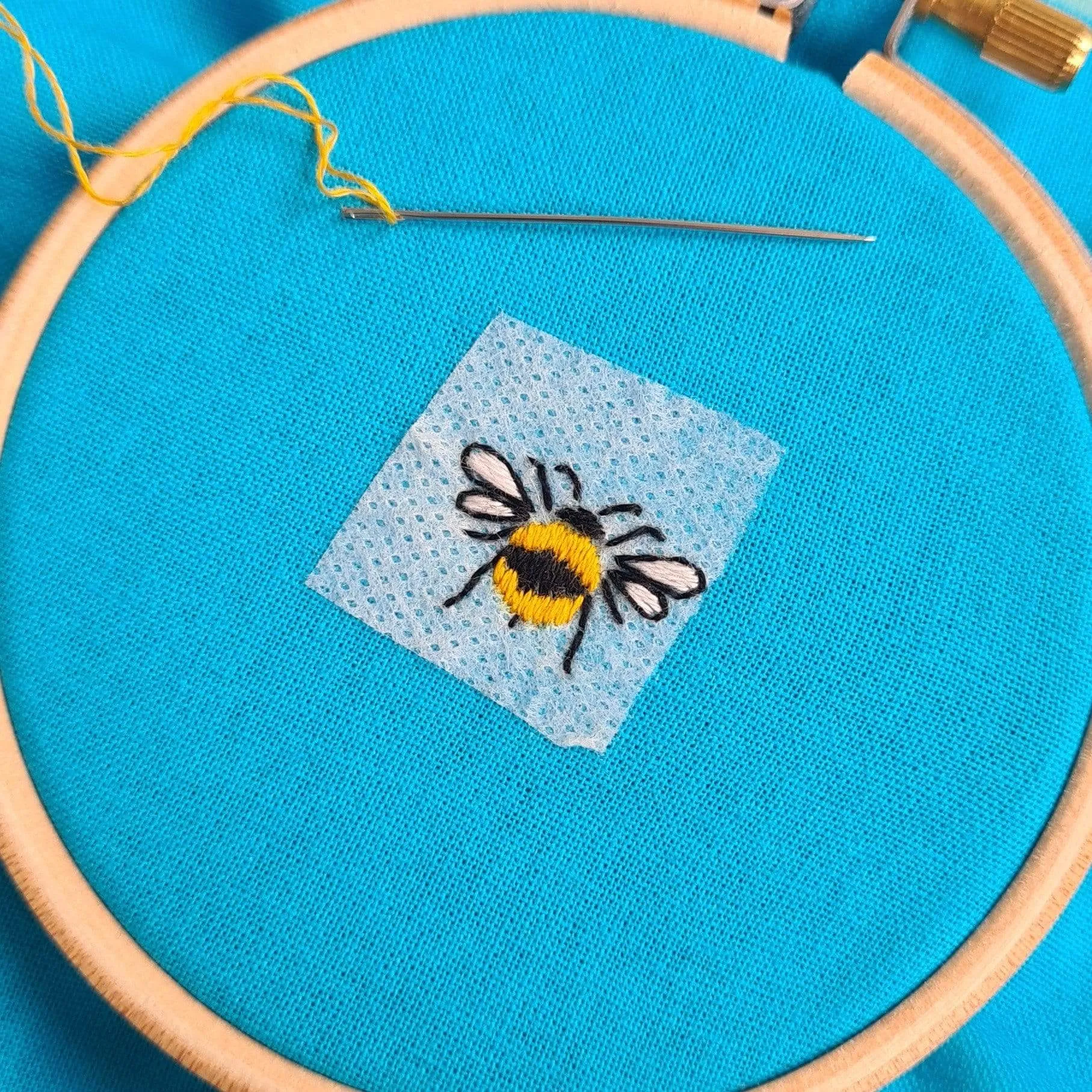 Bee Keyring Embroidery Kit