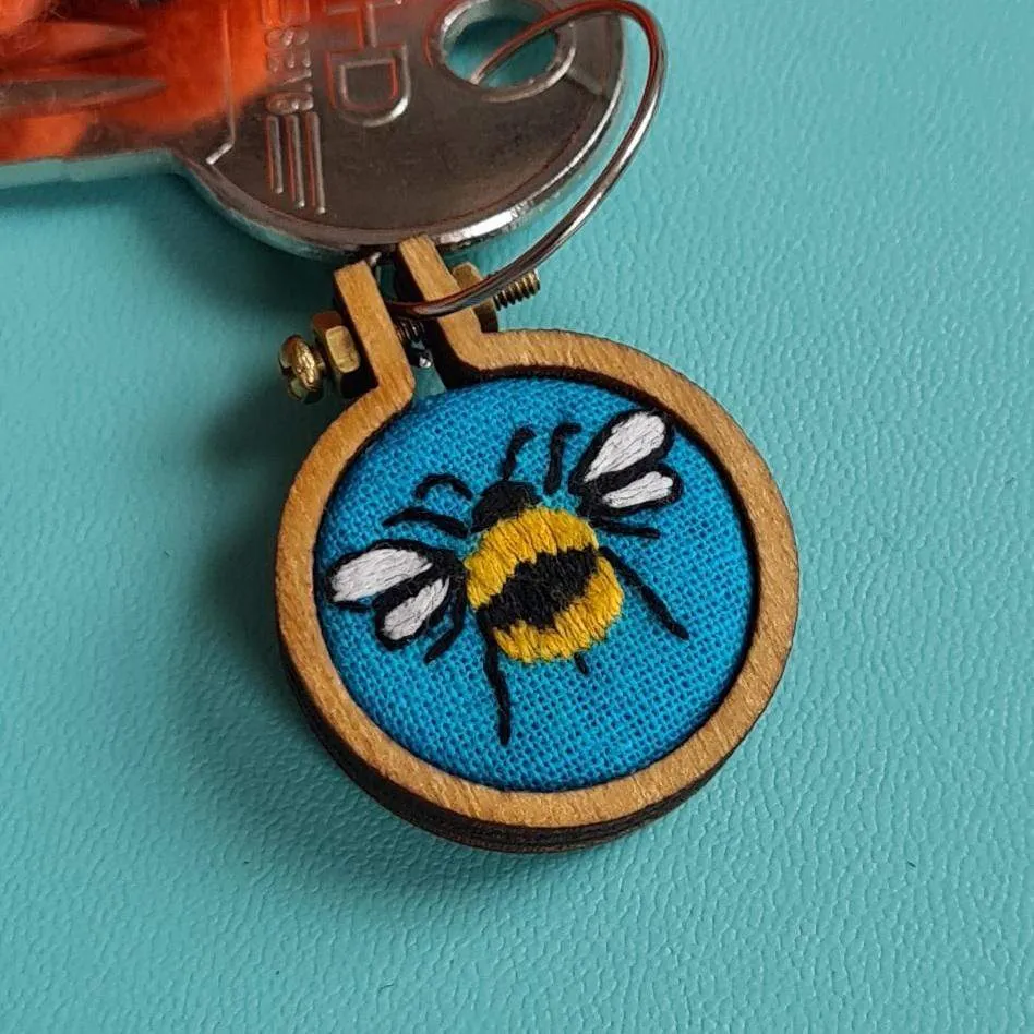 Bee Keyring Embroidery Kit