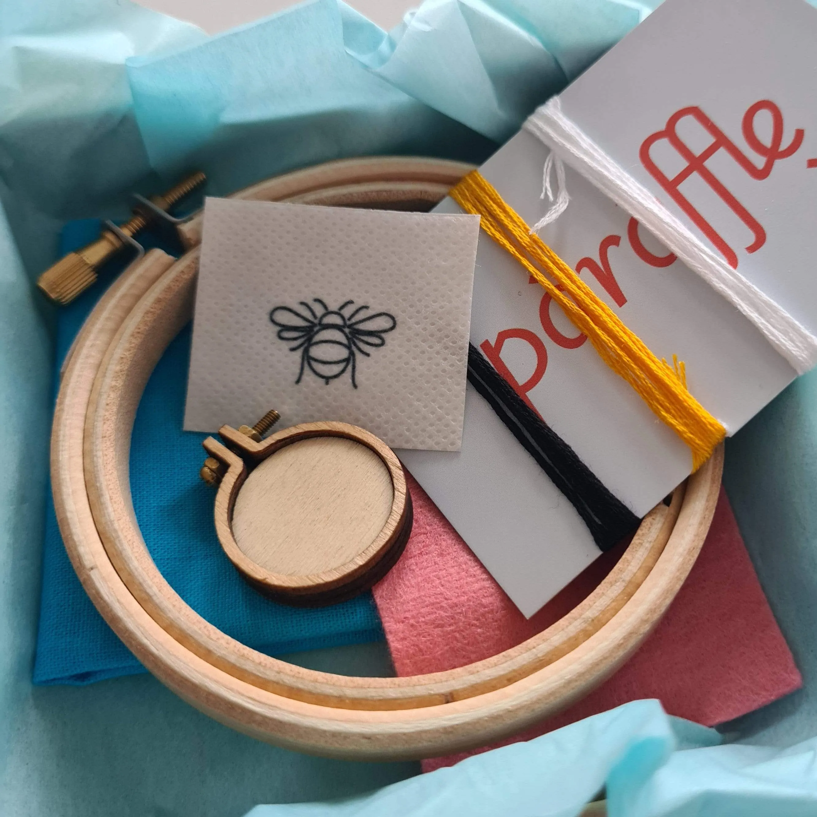 Bee Keyring Embroidery Kit