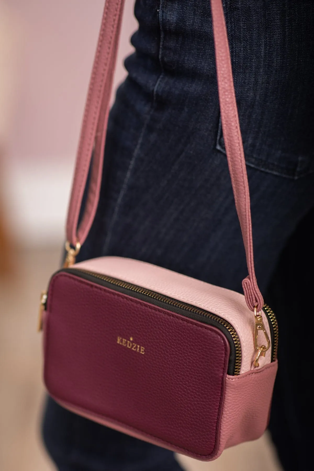 Berry and Blush Crossbody Bag