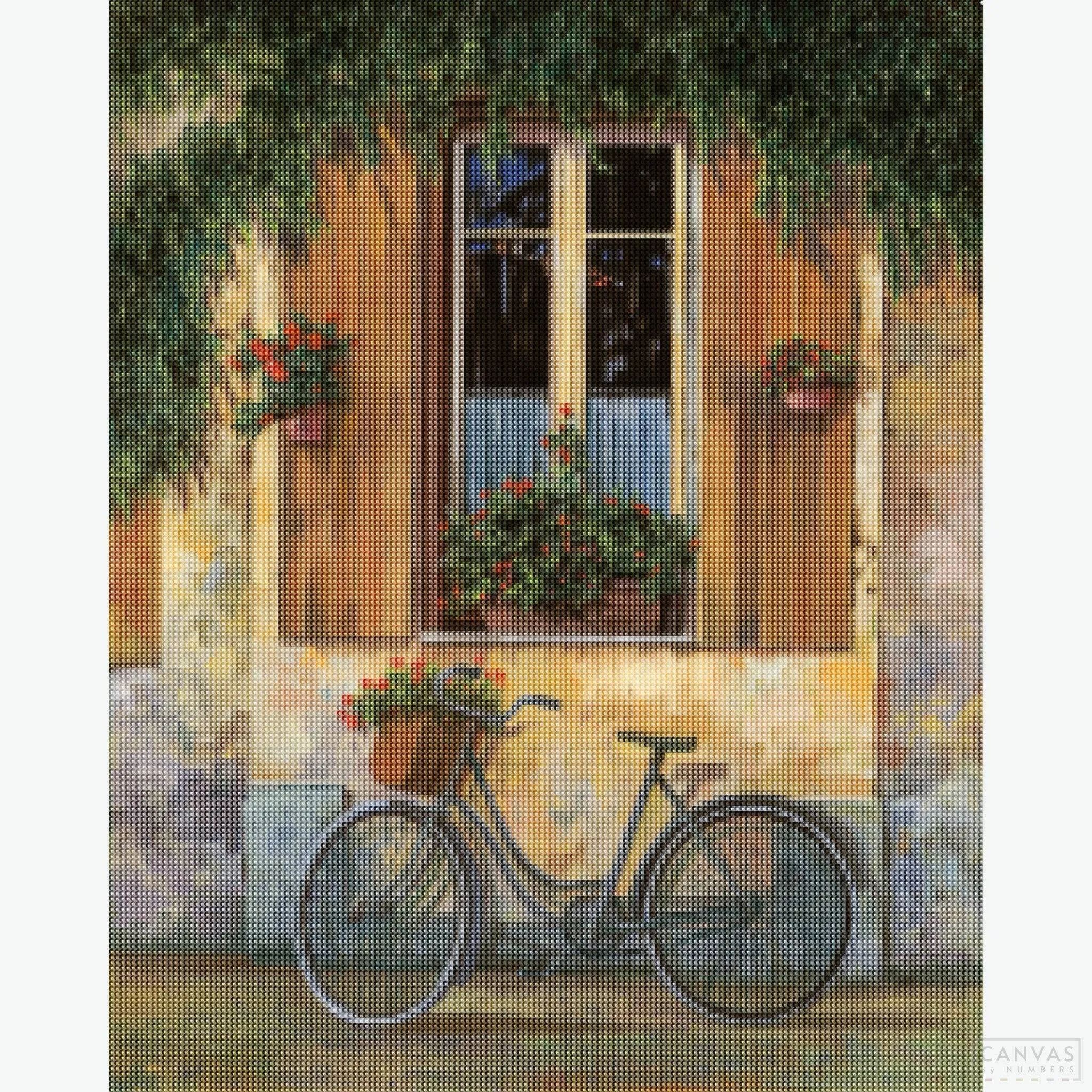 Bicycle with Flowers - Diamond Painting