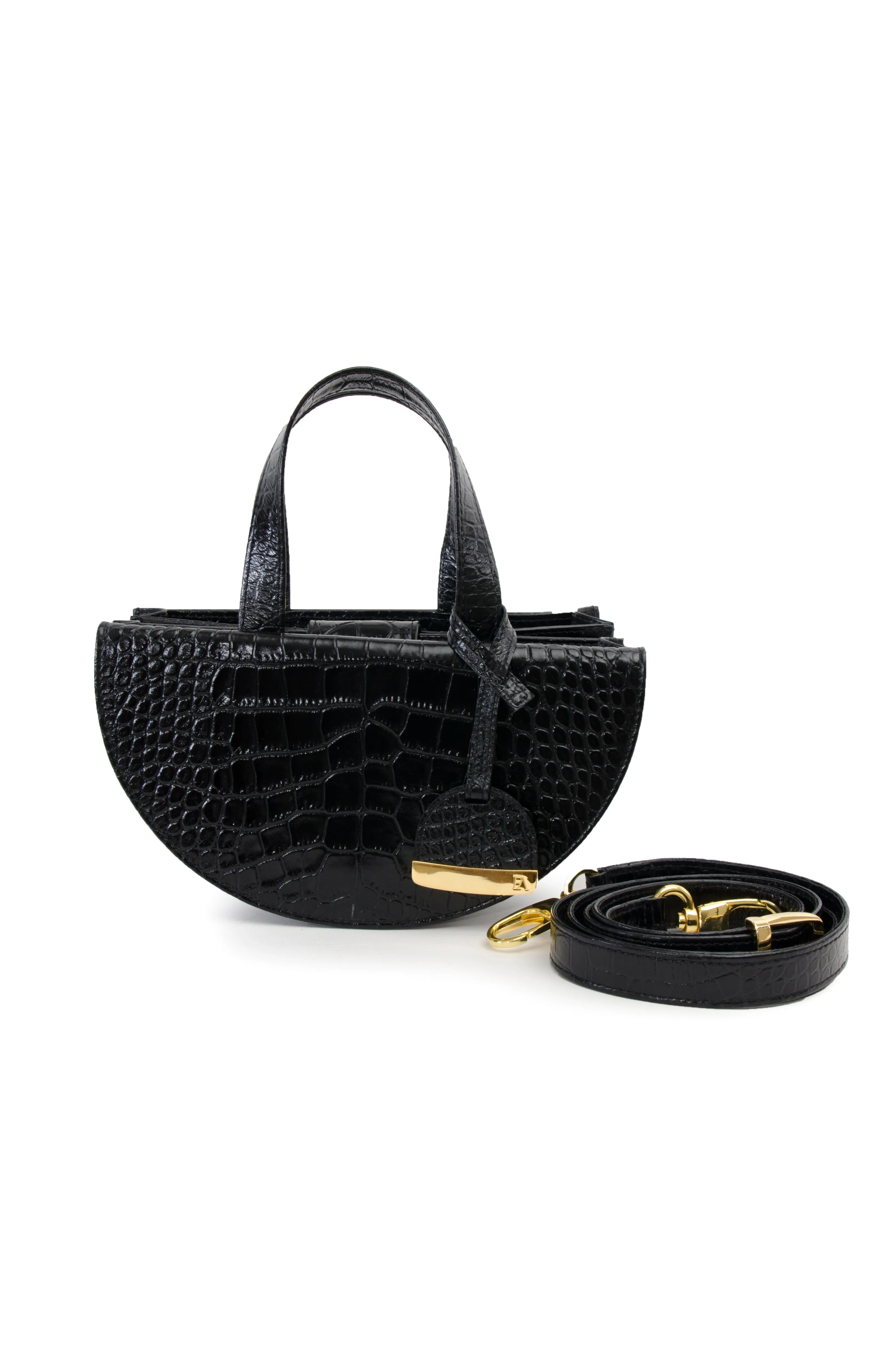 Black Half Moon Reina Bag