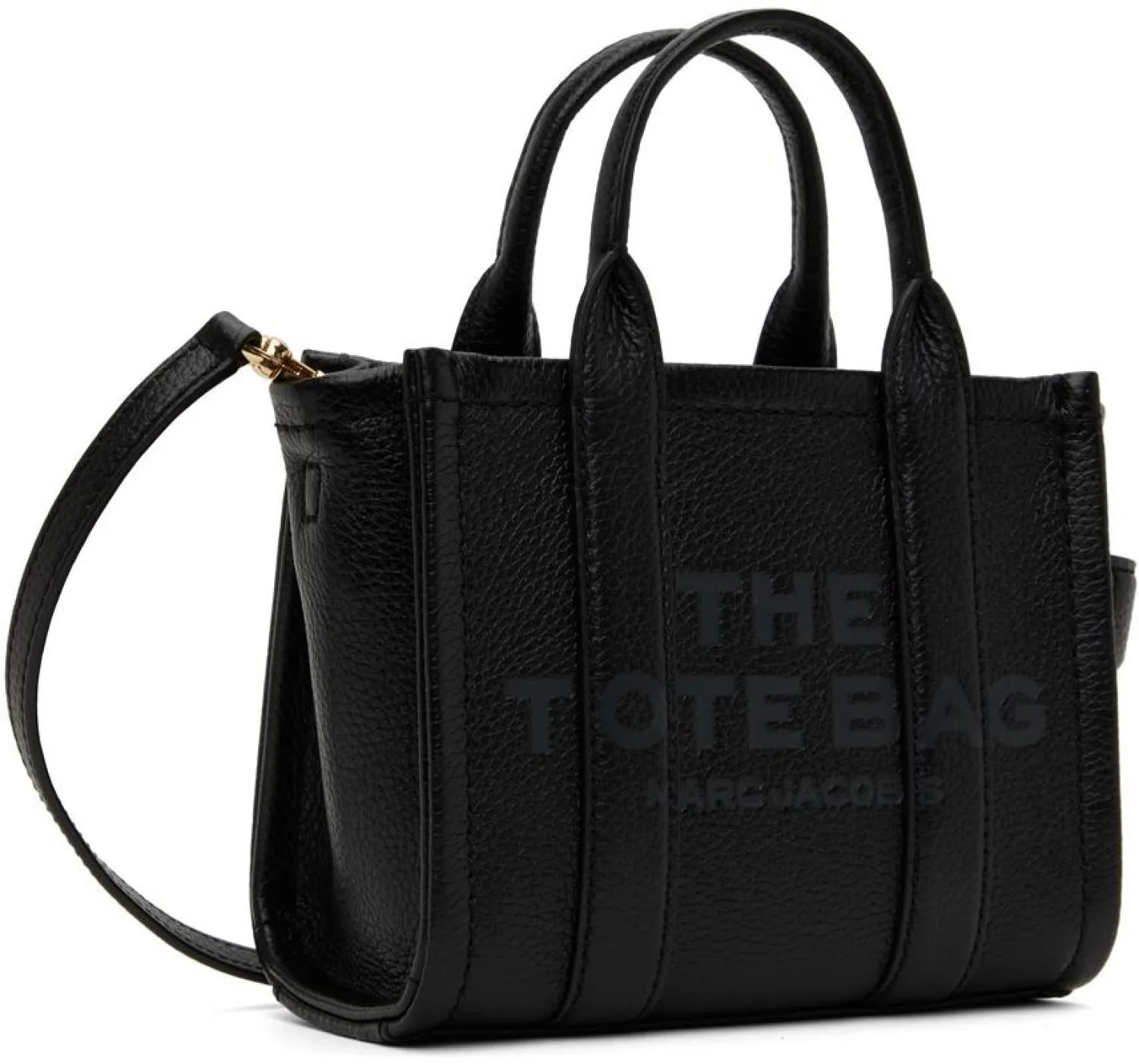 Black 'The Leather Mini Tote Bag' Tote