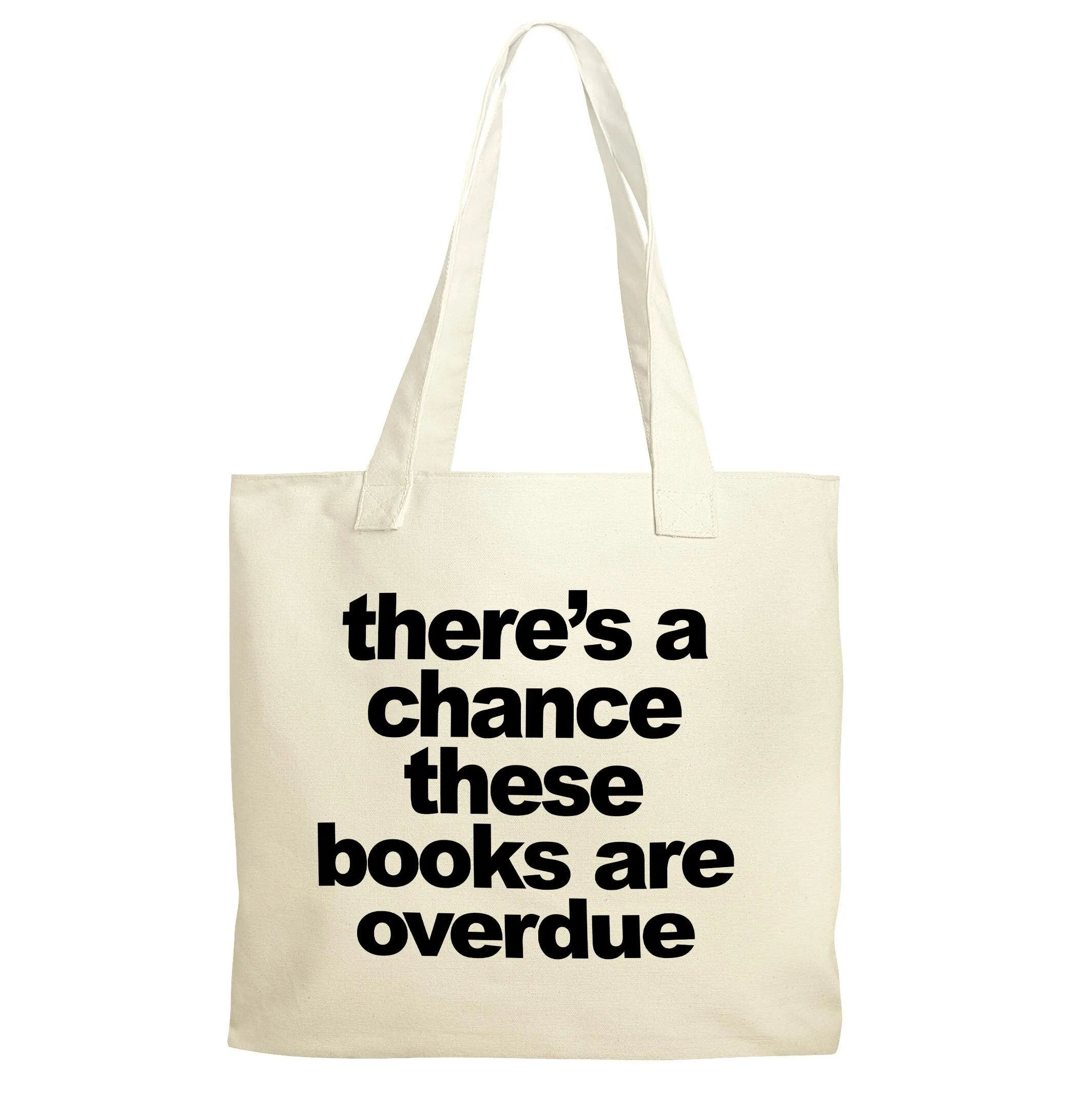 Book Bag, Funny Canvas Tote Bag, Overdue Library Books Shopping Bag