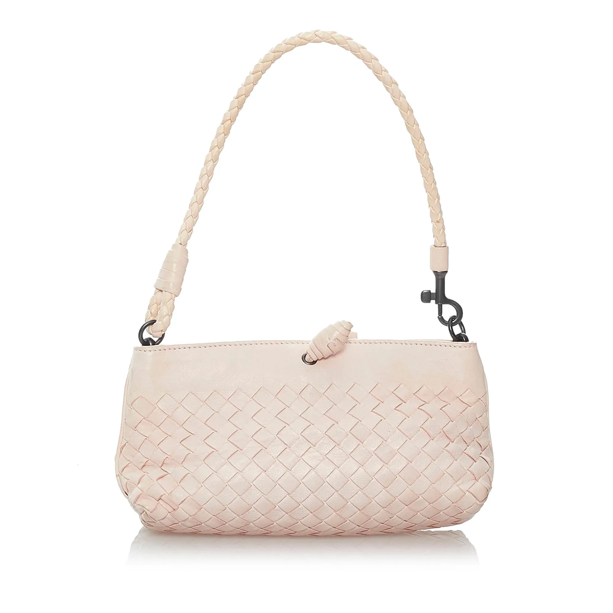 Bottega Veneta Intrecciato Leather Baguette (SHG-30241)