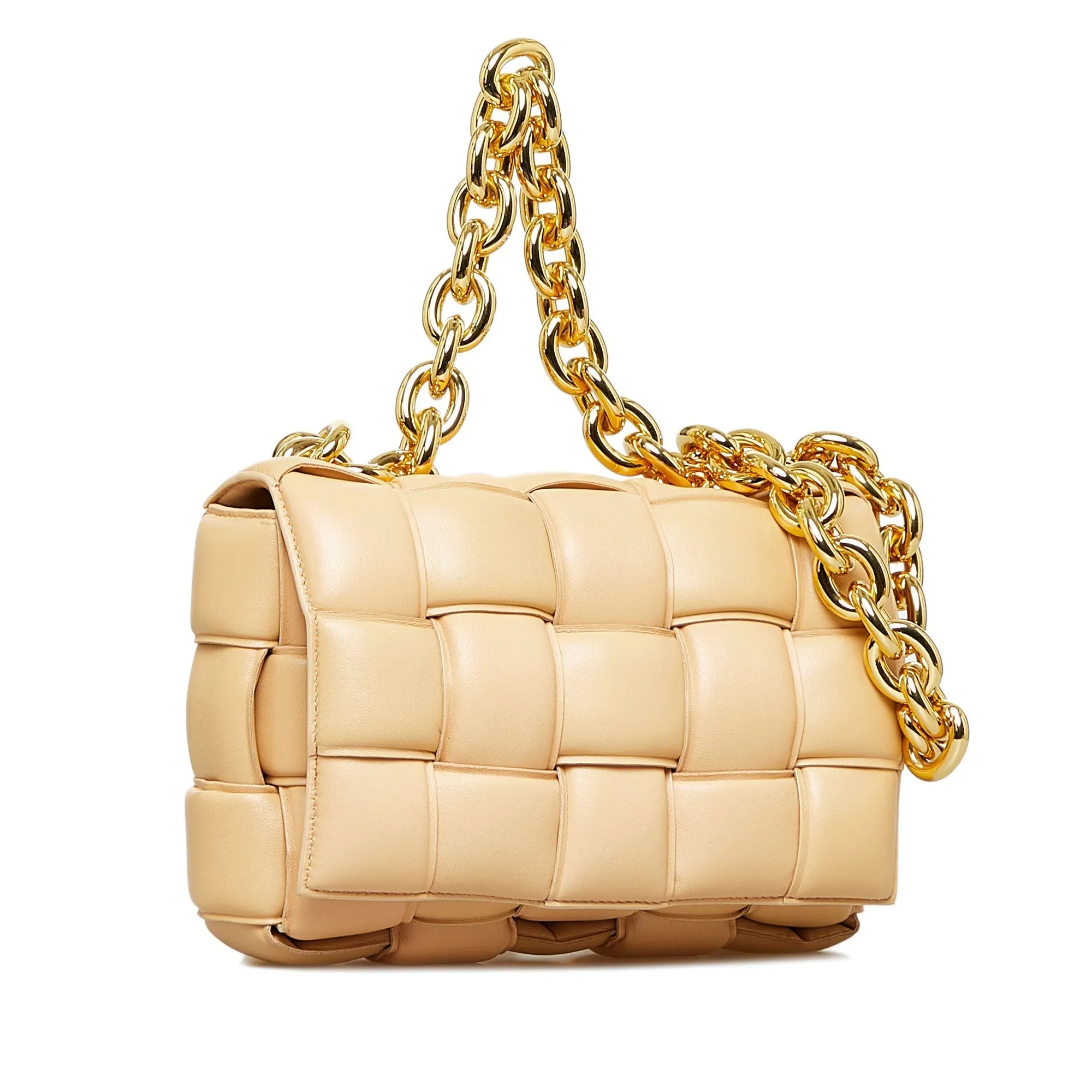 Bottega Veneta Padded Chain Cassette Beige