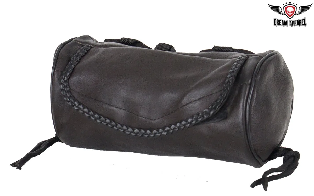 Brown Leather Motorcycle Tool Bag