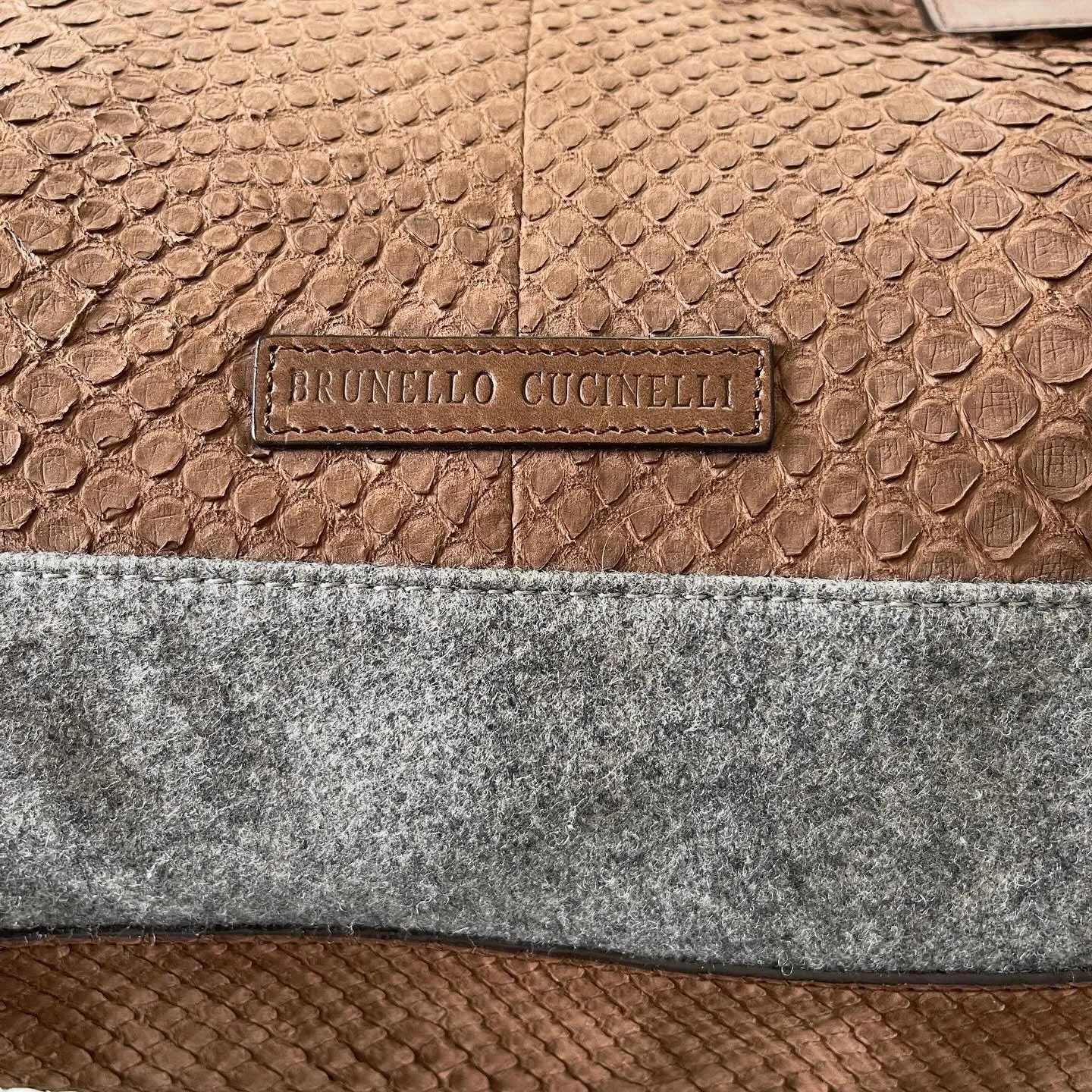 BRUNELLO CUCINELLI Python Leather Bag