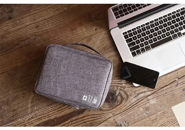 Cable Storage Bag Waterproof Digital Electronic Organizer Portable USB Data Line Charger Plug Storage Bag Travel Cable Organizer