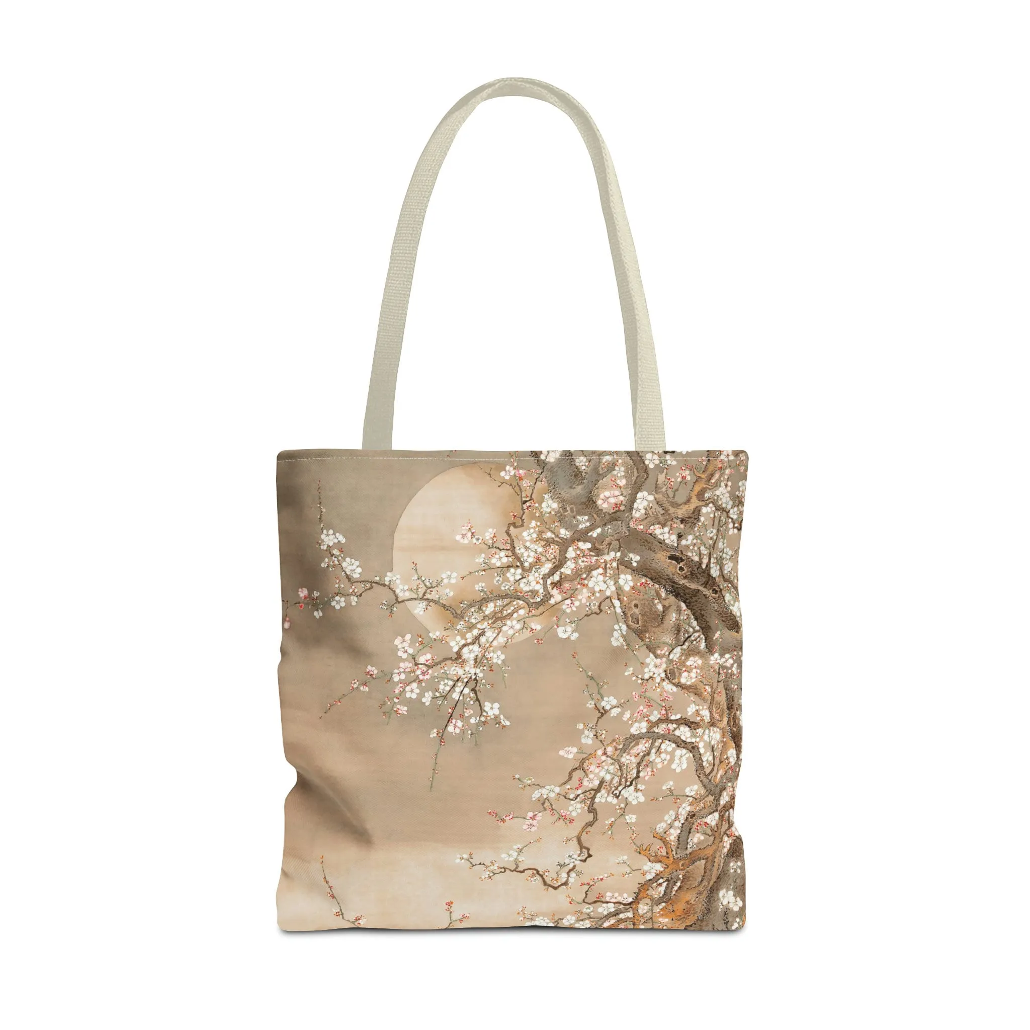 Canvas Cherry Blossoms Tote Bag Japandi Style