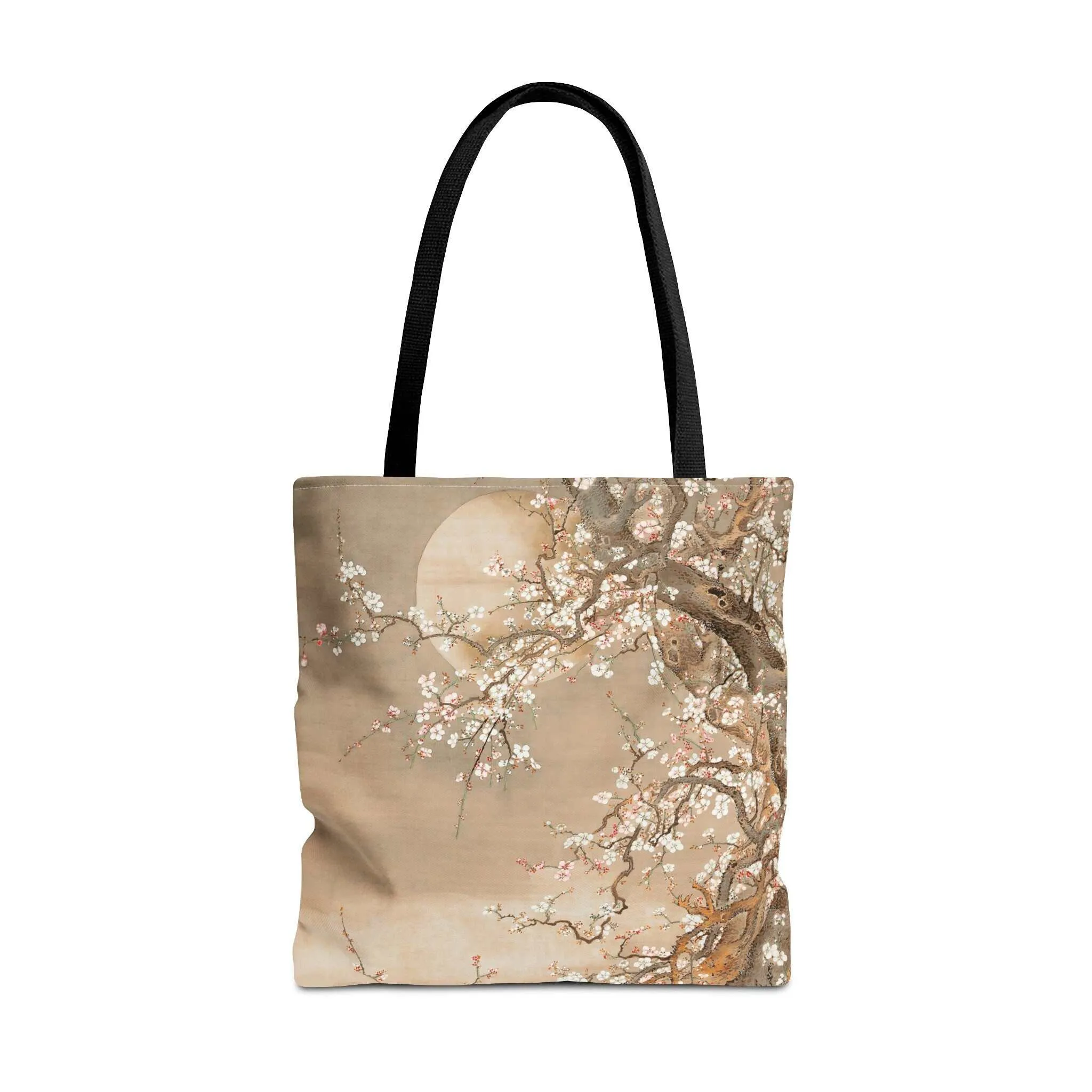 Canvas Cherry Blossoms Tote Bag Japandi Style